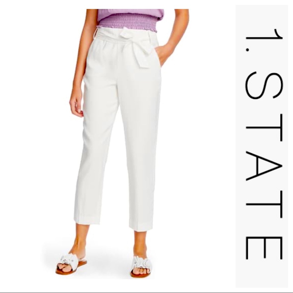 Brand New 1. State Ecru Cropped Pants Size 14